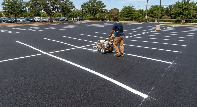 Commercial Asphalt Painting in Roswell, GA