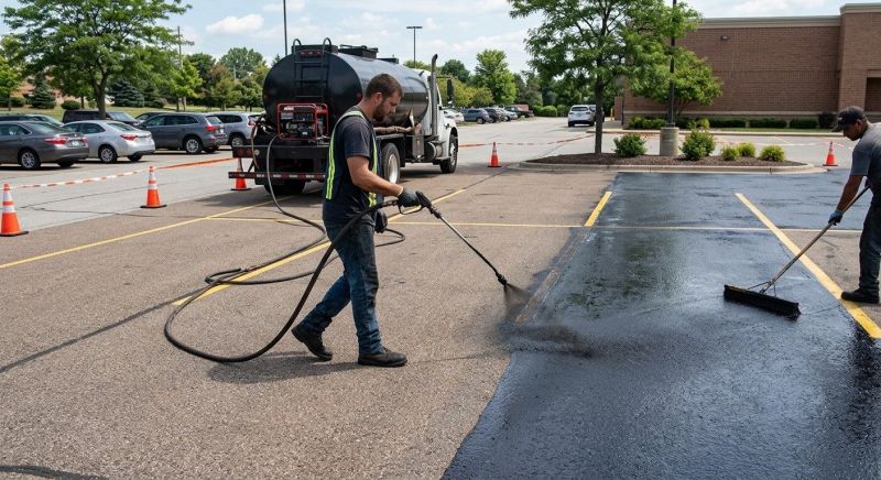 Parking Lot Sealcoating in Grand Rapids, MI