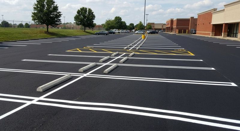 Concrete Parking Lot Striping in Suwanee, GA