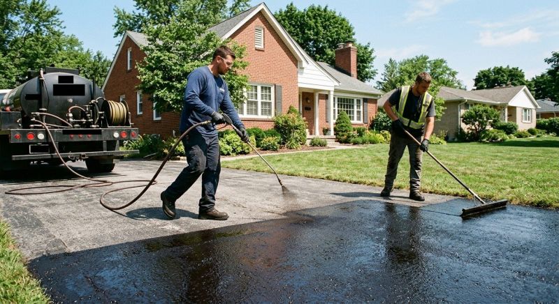 Hot Tar Driveway Sealing in Denver, CO